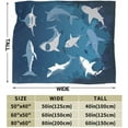 thumbnail image 6 of Shark Throw Blanket, Kids Blanket Fluffy Cozy Soft Warm Plush Lightweight Decorative Blanket Gifts for Boys Girls Women Men Baby, Blankets Quilt for Bed Sofa Chair Couch () Shark, 6 of 7