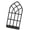 Ms8639, variant on Tibvox Black Wood Wall Shelf Gothic Hollowed Window Frame Crystal Display Storage Rack