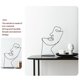 thumbnail image 5 of Moderna Cara De Metal Arte Estatua Decorativa Negra Decoración Abstracta Para El Hogar Yuarrent HA044447-01, 5 of 6