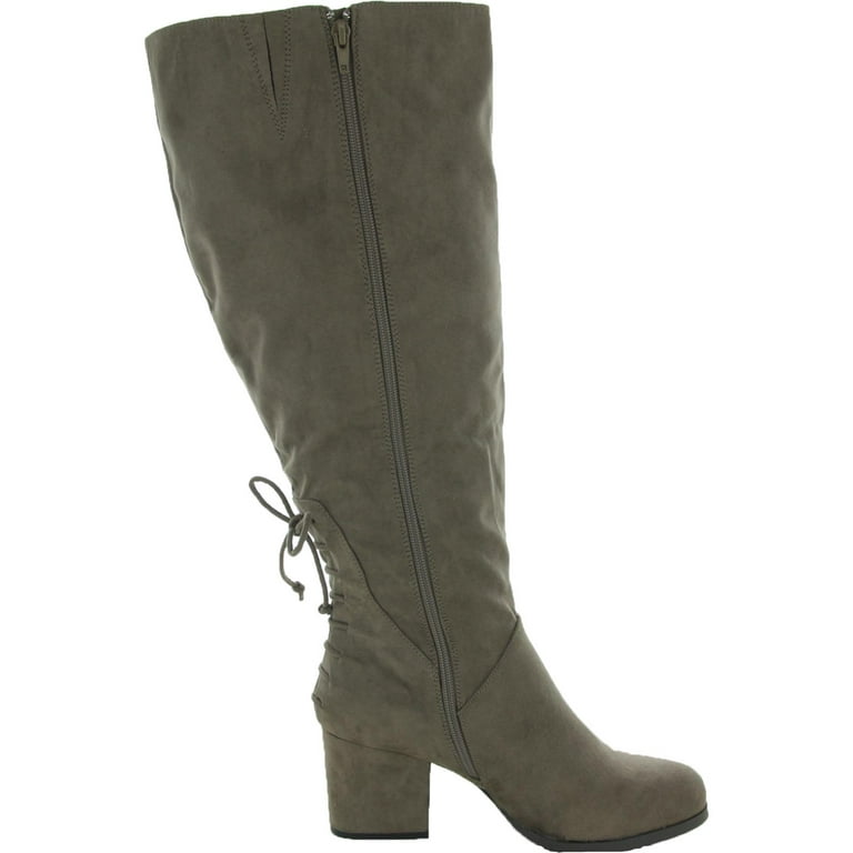 Olive wide calf clearance boots