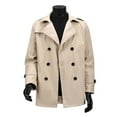 thumbnail image 4 of KIHOUT Men's Double-Breasted Trench Coat - Classic Notched Lapel Water-Resistant Long Coat with Adjustable Sleeve Straps, 4 of 5