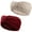 Jujube Red+Beige, variant on 2Pcs Knit Ear Warmer Headband for Women Fuzzy Wool Fleece Lined Head Wrap Winter Headbands for Women Cold Weather