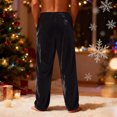 thumbnail image 4 of Men's Fleece Pajama Pants Comfy Flannel Elastic Waist PJ Bottoms Classic Solid Color Lounge Pants with Pockets, 4 of 6