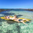 thumbnail image 2 of HOMCOM 10' x 5' Roll-Up Pool Float Pad for Lakes, Oceans, & Pools, Water Mat for Playing, Relaxing & Recreation, Yellow, 2 of 9