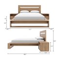 thumbnail image 2 of Morgan 4 Piece Bedroom Set with Headboard, Slatted Bedframe, 2 Nightstands, 2 of 5