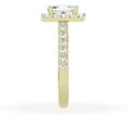 thumbnail image 4 of Unique Moments Lab Grown 3 ct Diamond Engagement Ring Princess Halo Vintage Solitaire 10K Yellow Gold, 4 of 6