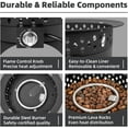 thumbnail image 3 of Breezz 20 Inch Propane Fire Pit with Grill, 60000 BTU Smokeless Gas Firepit for Outside Patio,with Foldable Cooking Grate & 7 lbs Lava Rocks, Adjustable Flame, Outdoor Camping BBQ, 3 of 7