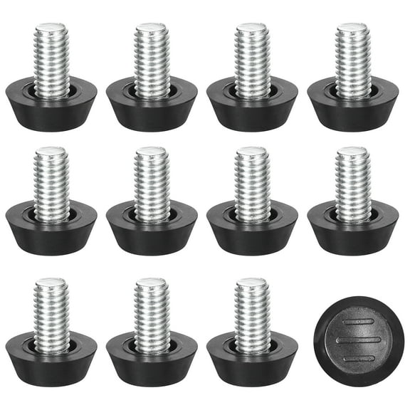 Adjustable Furniture Levelers, 12Pack M8x15mm Furniture Leveling Leg Screw in Threaded for Table, Chair