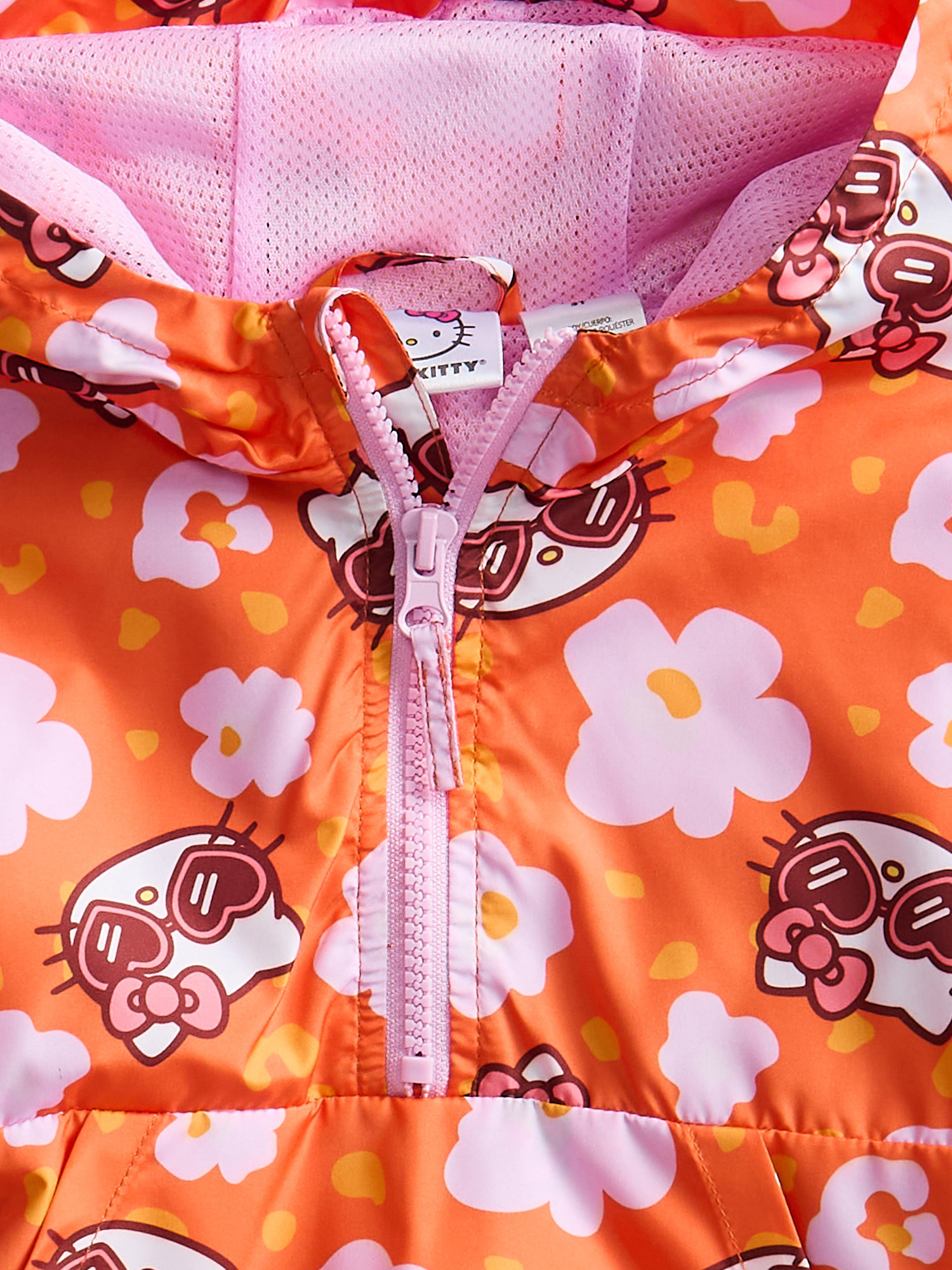 Character Toddler Girl Half- Zip Windbreaker with Hood, Sizes 2T-5T