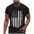 thumbnail image 5 of Mens Shirt Shirt Tops America Flag Patriotic Short Sleeve Independence Day ShirtSize M, 5 of 5