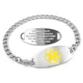 thumbnail image 1 of MedicEngraved Stainless Steel Custom Medical Alert Bracelet - 5mm Curb Link, 1 of 8