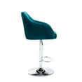 thumbnail image 6 of Luccalily Velvet Bar Stools Set of 2,Swivel Adjustable Bar Stools with Back and Footrest,Modern Design and Silver Base for Kitchen,Bistro Pub, Dining Room Counter, 6 of 7