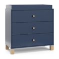 thumbnail image 3 of Storkcraft California 3 Drawer Chest With Topper, Midnight Blue and Driftwood, 3 of 17