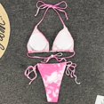 thumbnail image 1 of Mujeres vendaje Tie Dye Halter Bikini Set acolchado traje de ba?o brasile?o traje de ba?o, 1 of 2
