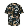 thumbnail image 2 of Fotbe Dogs print Short Sleeve Button Down Shirts for Men Casual Summer Beach Wrinkle Free Shirt-XX-Large, 2 of 7