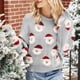 thumbnail image 5 of Suéteres Navideños Para Mujer Tops de Manga Larga Con Cuello Redondo Y Estampado de Papá Noel Odeerbi  ODB197744, 5 of 5