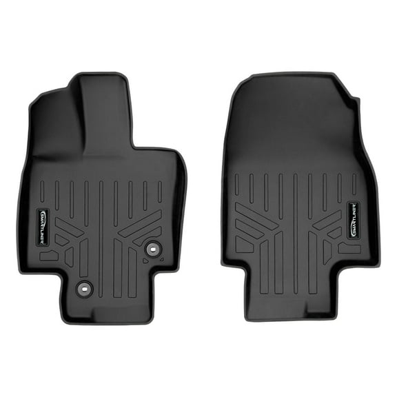 SMARTLINER All Weather Custom Fit 1st Row Black Floor Mat Liner Set Compatible With 2020-2022 Toyota Highlander