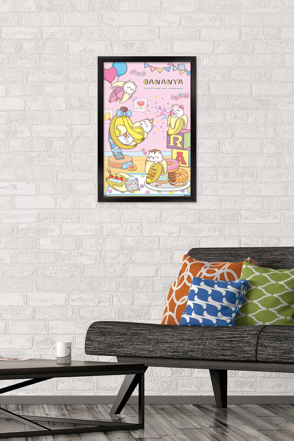 Bananya - Party Wall Poster, 14.725" x 22.375" Framed