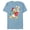 Ocean Blue, variant on Vintage Donald Duck with Holiday Present - Short Sleeve Blended T-Shirt for Adults - Customized-Ocean Blue