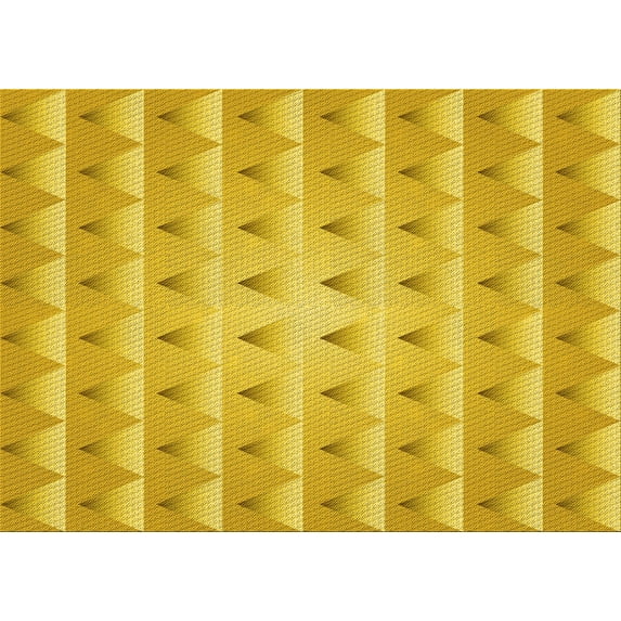 Ahgly Company Indoor Rectangle Patterned Gold Yellow Area Rugs, 3' x 5'