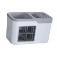 thumbnail image 1 of yuksok Kitchen Storage Box Case Holder Basket Serving Tray for Canned Goods Cabinet grey white 4 grids, 1 of 9