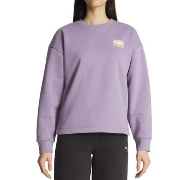 PUMA Ladies' Fleece Crewneck Pullover Sweatshirt, Purple XL