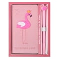 thumbnail image 1 of El juego de papelería 2 en 1 Flamingo incluye una caja de regalo, un cuaderno de bolsillo y un bloc de notas de tapa dura., 1 of 5