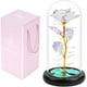 thumbnail image 1 of Regalos para el día de San Valentín para ella, regalo para mujer, rosa arcoíris en cúpula de cristal con luz LED, flor artificial para siempre, regalos únicos para novia, regalos del día de San, 1 of 6