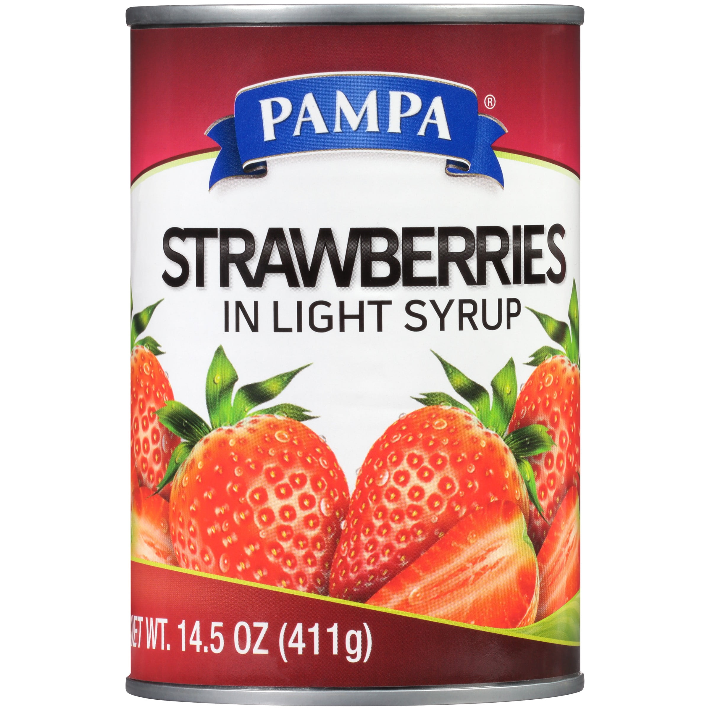 Pampa® Strawberries in Light Syrup 14.5 oz. Can