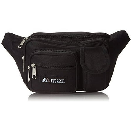 Everest 044MDH Multiple Pocket Fanny Pack, Everest Fanny Pack - Black ...