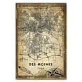 thumbnail image 3 of Des Moines Vintage Map Prints Canvas, Iowa Map Art Canvas, Canvas, Des Moines Map City style Watercolor art Canvas, 3 of 6