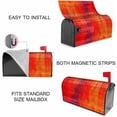 thumbnail image 3 of Mailbox Post Cover Textured Blurred Magnetic Mail Covers Post Box Cover Wrapped with Standard Size 21" L×18" W Garden Decorations Red Gold Orange Purple Colors Colorful Fashion,Postbox Cover, 3 of 6