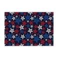 thumbnail image 2 of YiJuHui Independence Day Placemats Set of 4, American Flag Patriotic Place Mats for Dining Table, Red White Blue Holiday Decorations, Premium Polyester Heat Resistant Dinner Table Mats for BBQ Party, 2 of 6