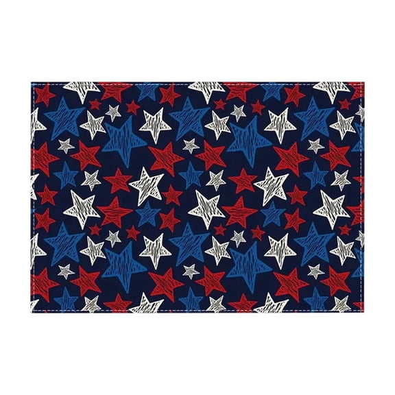 4th of July Decorations - Placemats,Patriotic Decor Red White and Blue Dining Table Mats,Independence Day Table Heat Resistant Pads,17.72x11.81 Inch