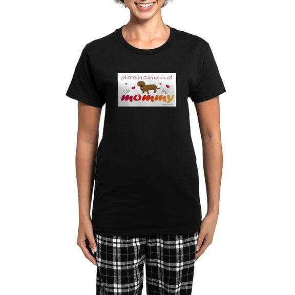 CafePress - Dachshund Women's Dark Pajamas - Women's Short Sleeve Print T-Shirt and Pants Dark Cotton Pajama Set