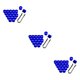 thumbnail image 5 of Tapas de tuerca de rueda de coche Riwesomey 20 unids/set chapado azul 17mm Type5 NO5, 5 of 6