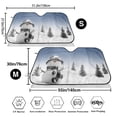 thumbnail image 3 of Haiem Snowman And Christmas Tree Car Windshield Sun Shade - Blocks UV Rays Sun Visor Protector, Sunshade to Keep Your Vehicle Cool, Universal Fit SUV Van Sedan-Medium, 3 of 7