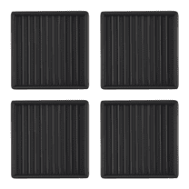 4Pcs Anti-Slip Furniture Pads- 2x2In Square Rubber Anti Skid Caster Cups, Leg Coasters-Couch, Chair, Bed Stoppers