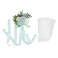 thumbnail image 1 of Flores artificiales para bodas para una ceremonia elegante con asientos de tela de hilo azul y decoración floral, 1 of 8