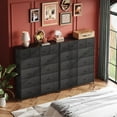 thumbnail image 2 of Tall Dresser for Bedroom with 12 Drawers, Dressers & Chests of Drawers, Fabric Dresser for Bedroom, Closet, Fabric Storage Dresser with Storage Drawers, Steel Frame, Wood Top, Charcoal Black, 2 of 17