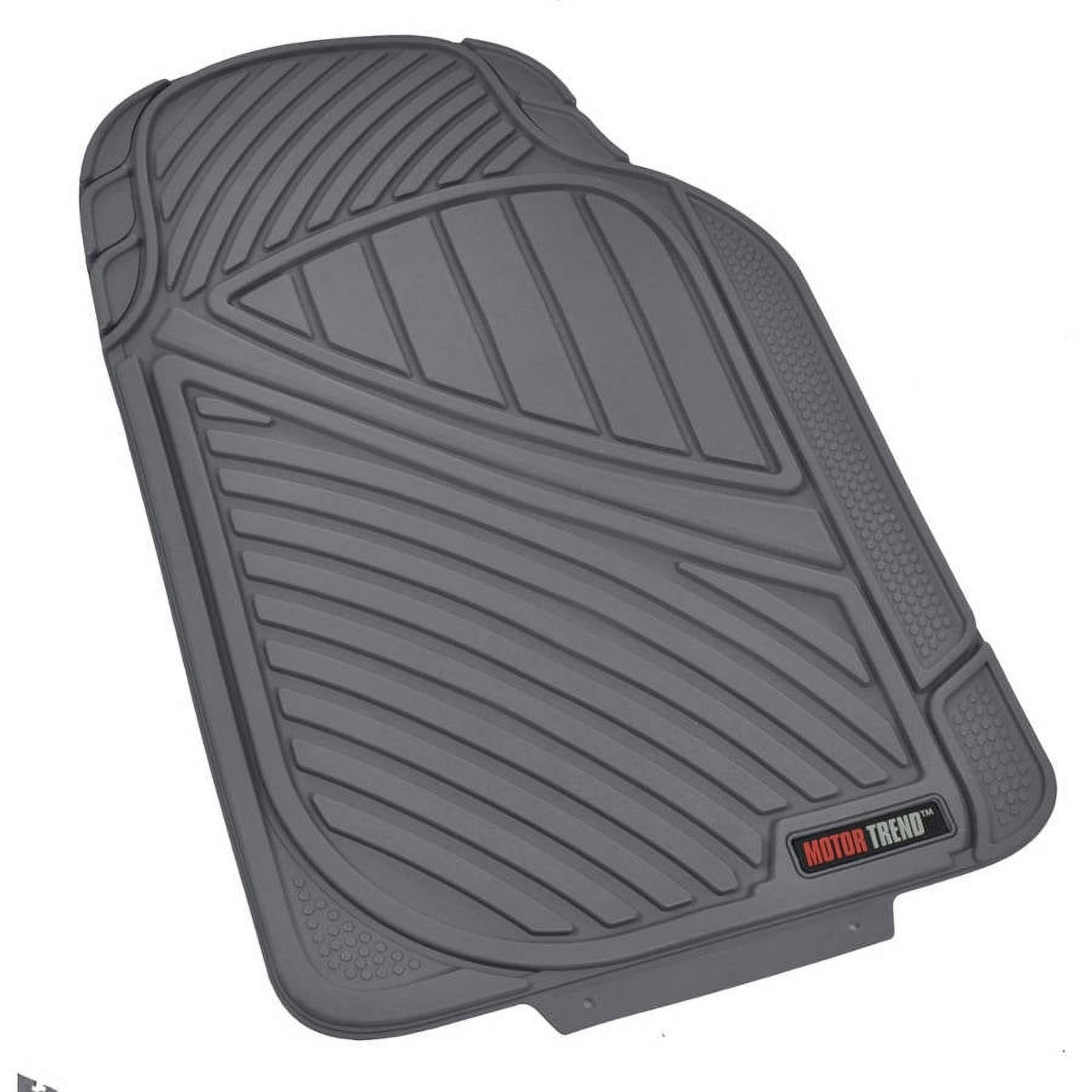 Motor Trend 100 Percent Odorless Car Floor Mats with Standard Trunk Cargo Mat, 4 Pieces Rubber Protection, Black Beige Gray - image 2 of 8