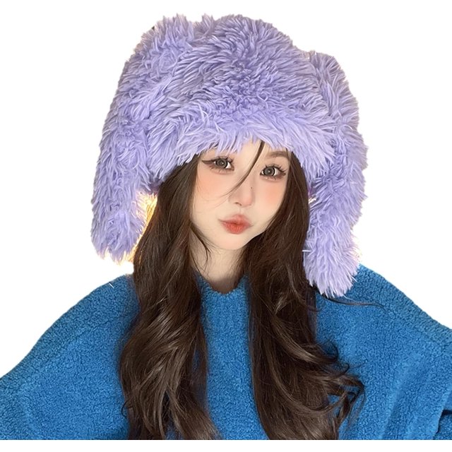 LinYooLi Cute Bunny Ear Hat Rabbit Ears Cap Y2k Plush Fun Costume Hats Faux Fur Warm Cosplay Party Hat