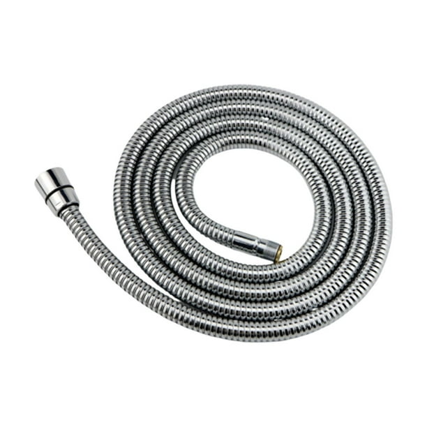 Manguera de ducha de acero inoxidable flexible de 1,5 m, antitorsiones, cabezal de ducha de mano, manguera rociadora para grifo, tubo de conexión manual para baño con almohadilla de cuero
