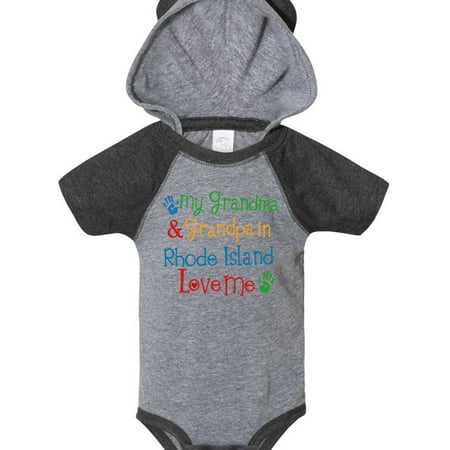 

Inktastic Rhode island Grandma Loves Me Gift Baby Boy or Baby Girl Bodysuit