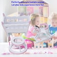 thumbnail image 6 of OTVIAP Dollhouse Crib, 1:12 Doll House Accessories Mini Furniture Dollhouse Wooden Horse Stroller Set, 6 of 6