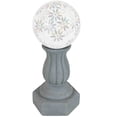 thumbnail image 5 of Sunnydaze Contemporary Pillar 15.75" Travertine Polyresin Outdoor Gazing Globe Stand, 5 of 7