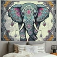 thumbnail image 2 of Patifu Elephant Paisley Ornate Tapestry Wall Hanging Unique Style Graphic Tapestries Home Decor for Living Room Bedroom Apartment Farmhouse Dorm Plush Fabric 60x50inch, 2 of 6