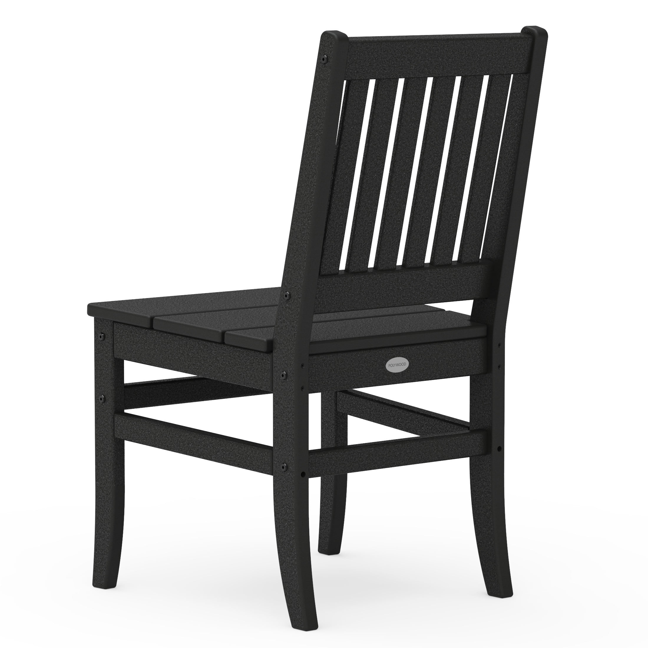 Better Homes & Gardens by POLYWOOD Southlake Outdoor Dining Side Chair (2 Chairs), All-Weather HDPE, Patio Seat, Black