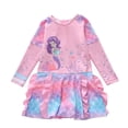 thumbnail image 2 of Girls Swimsuit Kids Sun Protective Mermaid Print Long Sleeve Dress Style One Piece Swimsuit Girls Bathing Suit Size 9-10Y, 2 of 3