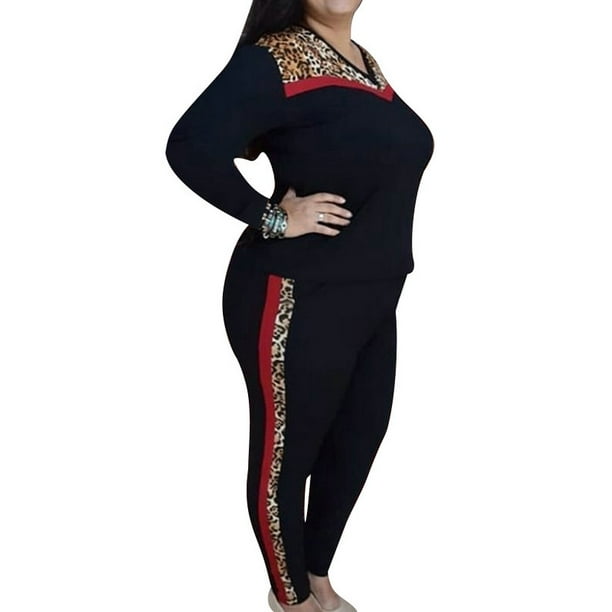 leopard print tracksuit plus size